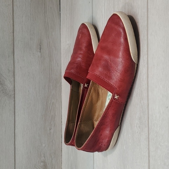 Frye Womens Melanie  Leather Burn red  Comfort Loafer Flats shoes sz 8M - Picture 2 of 15